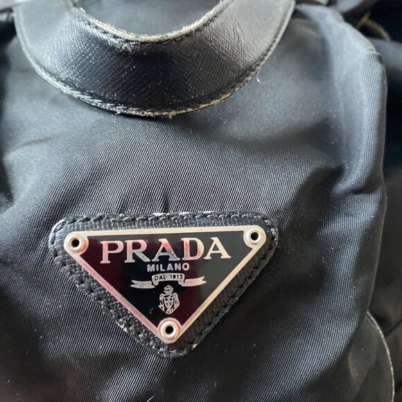 Vintage Prada Tessuto Nylon Vela Backpack Black Double Pocket Logo Plaque main image 10